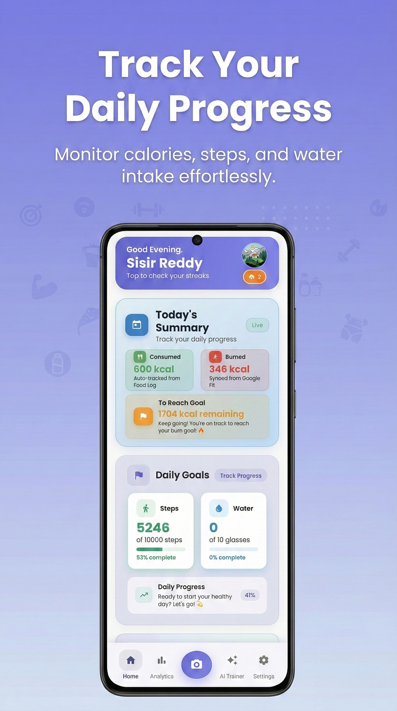 Calorie Vita App Screenshot 1